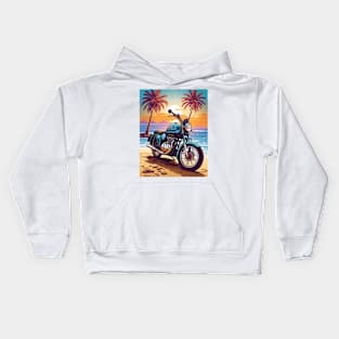 vintage motorcycle Kids Hoodie